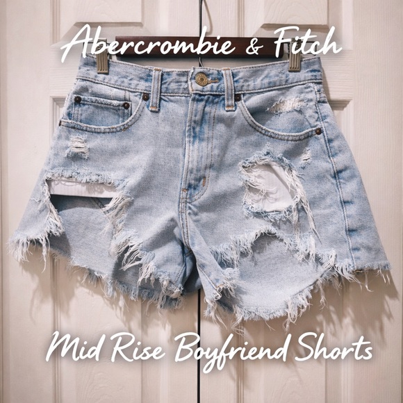 Abercrombie & Fitch Pants - Abercrombie & Fitch Mid Rise Boyfriend Denim Shorts – Size 25